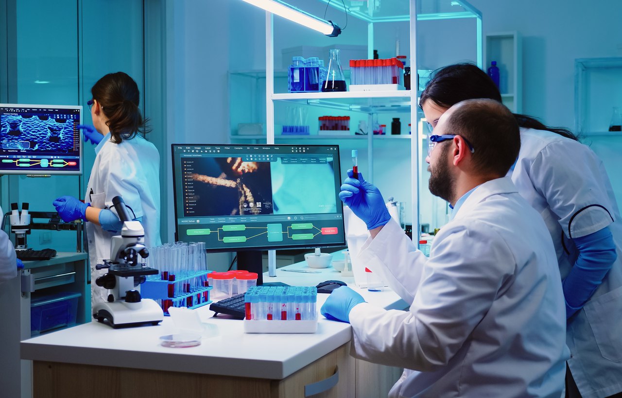 Research team working in a laboratory
