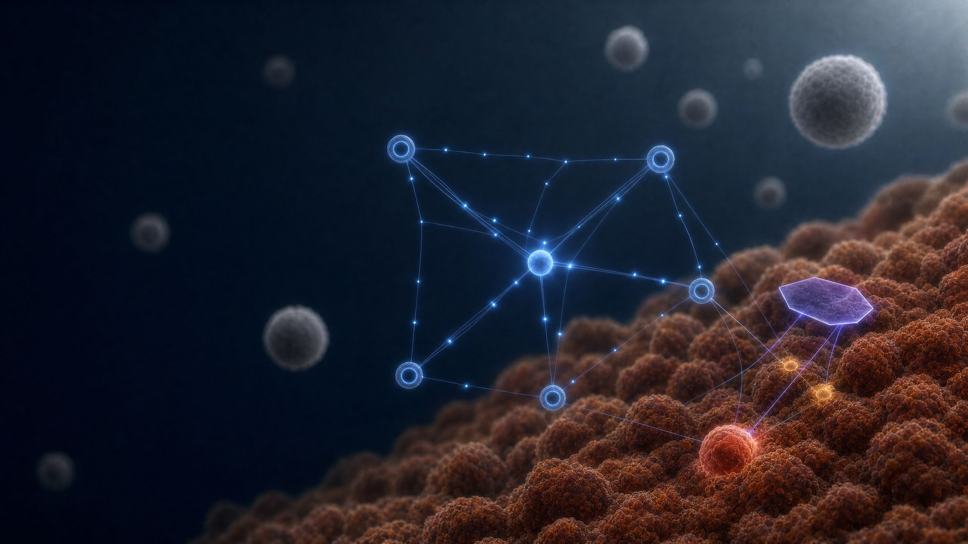 The four platform layers working together at the tumor surface